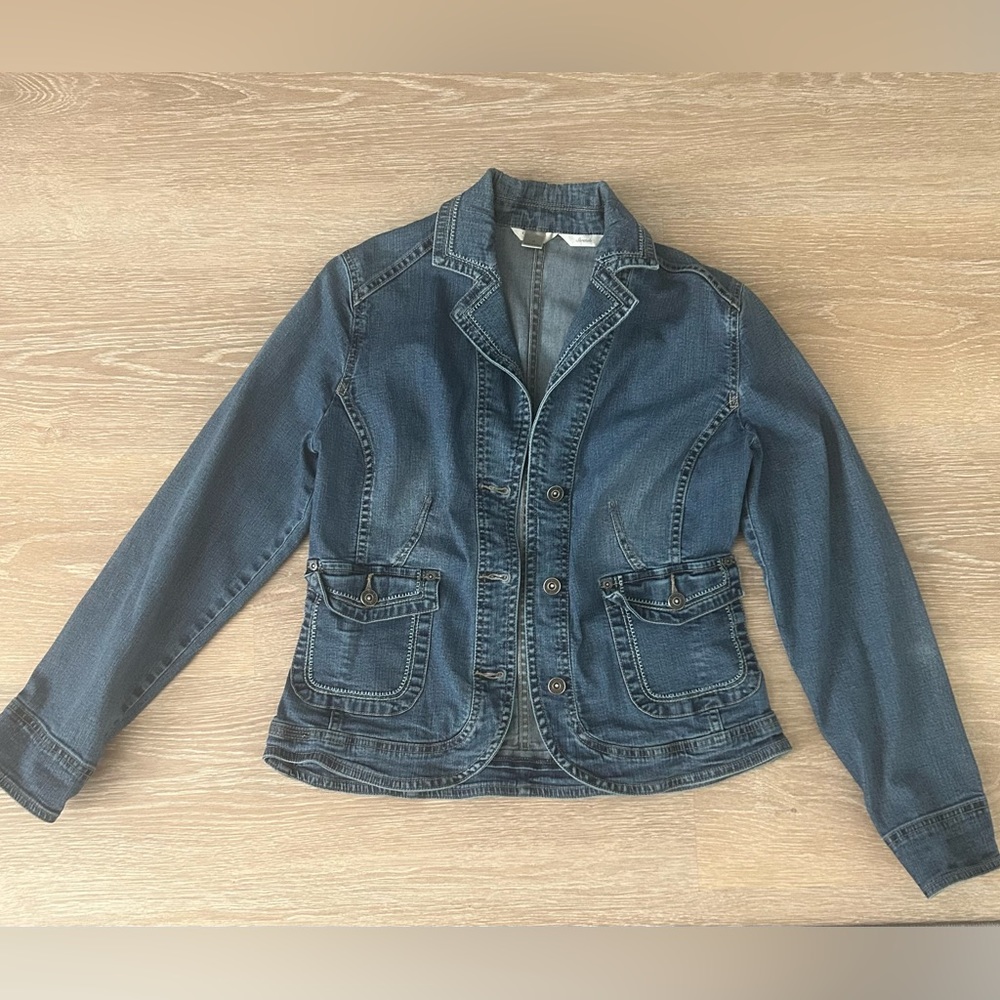 Christopher &Banks Denim jacket stretch size S